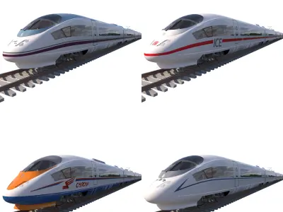 Hi-speed Train Siemens Velaro Collection 3D model