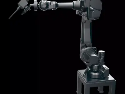 Robot arm manipulator SHOT PEENING for components 3D model