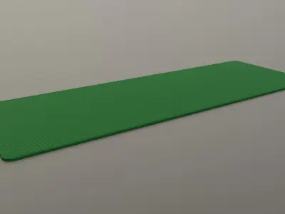 PBR Yoga Mat - Green Low-poly 3D model