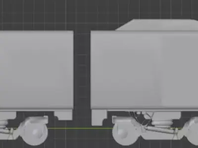 Electro train with interior 3D model