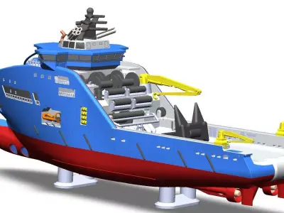 Bourbon and Horizon Arctic Ocean Going Tugs 1m 3D print model