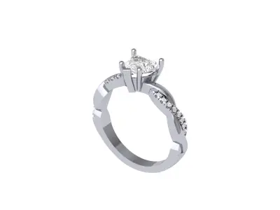  Heart Infinity Ring 3D print model