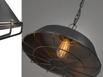 Chandelier Dark Cage Pendant 3D model