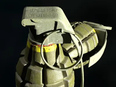 MK2 Grenade or Pineapple Grenade Free low-poly 3D model