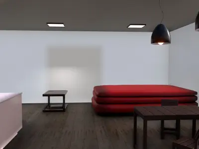 3D model Kitchen studio hall interior 3D model