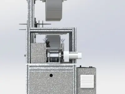 MASK MACHINE - DISPOSABLE MASK BODIES PRODUCTION 150 PCS MINUTE 3D model