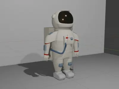 Astronaut model Low-poly 3D model