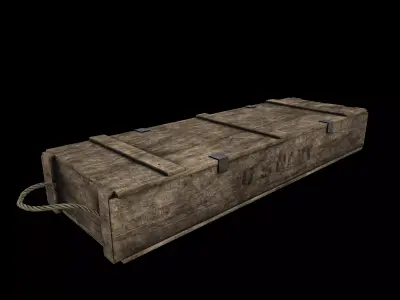 WW2 Wooden Crates Low-poly 3D model