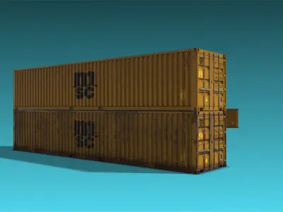 Shipping Container 06 Low-poly 3D model