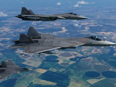 Sukhoi Su-57 3D model 4
