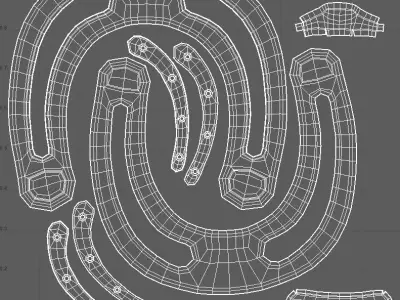 Houseshoe 3d model PBR horseshoe Low-poly 3D model purchase