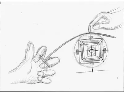 6D Inverted Precision Gyroscope Concept 3D model