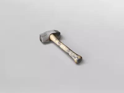 Realistic Vintage Sledgehammer 3D Model 3D model