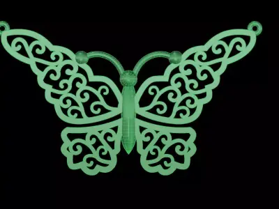 Butterfly pendant Free 3D print model get