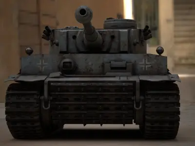 Panzerkampfwagen   Tiger  Low-poly 3D model