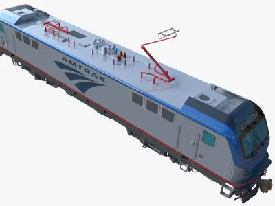 Siemens acs-64 locomotive 3D model