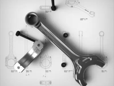 connecting rod 3d model 3D model