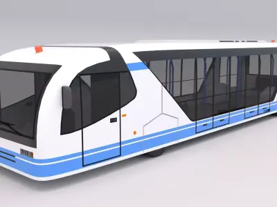 Airport Bus Low-poly 3D model buy