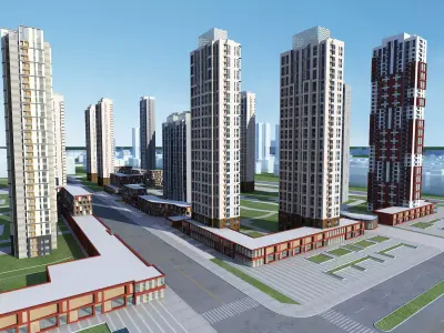 Architecture city 3D model get