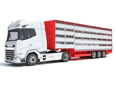 Animal Transporter Truck 3D model purchase