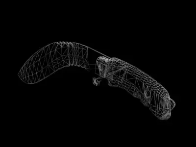 Kukri Knife Low-poly 3D model purchase