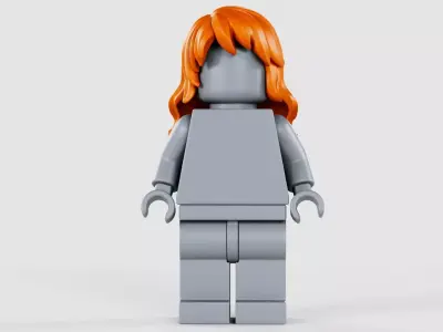Minifigure Long Wavy Hair Nami  3D model