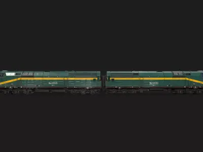 General Electric NJ2 green Qinghai-Tibet Railway Low-poly 3D model