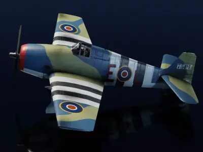 Grumman F6F Hellcat Low-poly 3D model purchase
