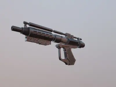 E-5 blaster rifle Blaster Droid Low-poly 3D model