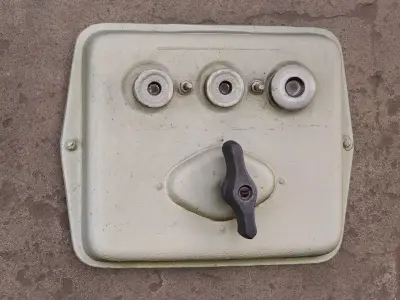 Old Circuit Breaker Box with Switch Low-poly 3D model