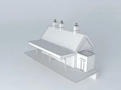 Eco Rail Track Local Station Dummy Old Steam Days Free 3D model
