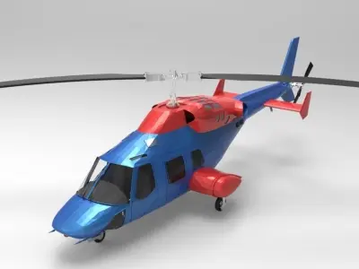 Helicopter bell ranger Free 3D model