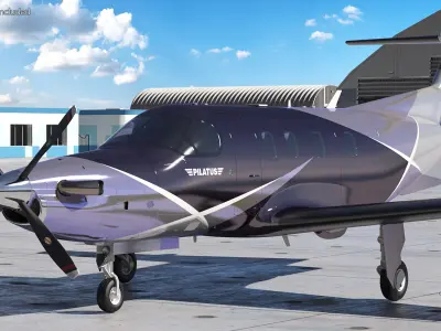 Pilatus PC-12 NGX Simple Interior 3D model