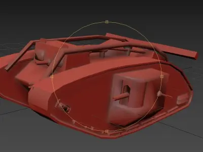 World War 1 Mark IV Tank  Low-poly 3D model