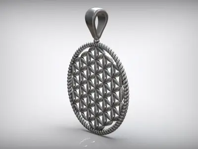 Flower Of Life Sacred Mandala Symbol Talisman 3D print model