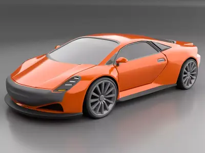 Panteox concept car 3d model 3D model