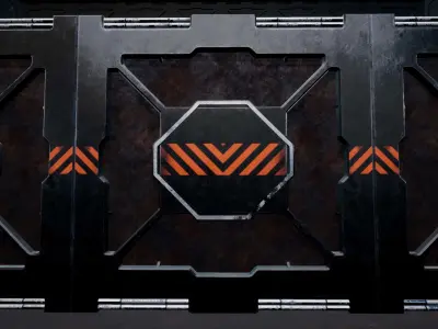 Low Poly Sci-Fi panels Free low-poly 3D model