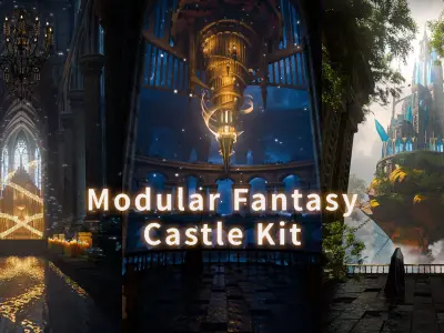 Fantasy Castle Builder Pack 3D model