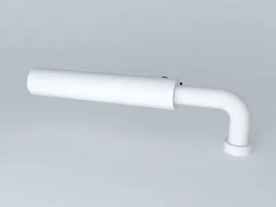 White pipe Free 3D model