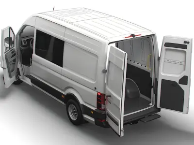 VW Crafter Combi L2H2 HQ Interior 2023 3D model