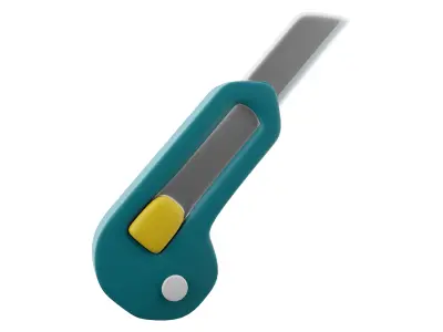 Paper cutter cartoon icon 3D model