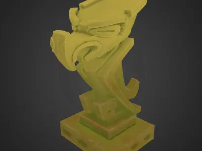 Bird Statue Low-poly 3D model purchase