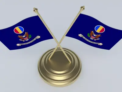 Flag of the United States Army Training and Doctrine 3D model
