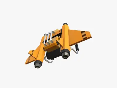 Jetpack Low Poly C01 - SciFi Character Design Low-poly 3D model
