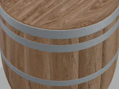 Medium Toasted Bordeaux Barrel 3D model