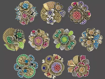 NEW TURKISH RINGS LOT XVSS-11 TO 20 3D print model