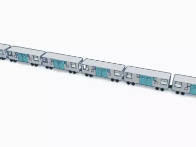 Subway train 3D model