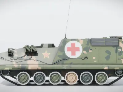 Type 89 Armoured Ambulance WZ752 Low-poly 3D model