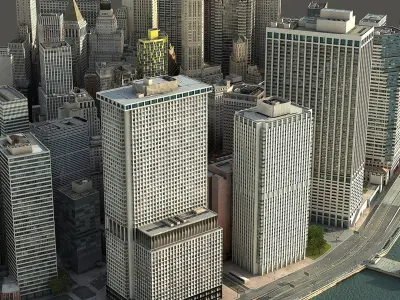 Manhattan Lower Part02 Low Poly 3D model