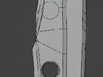 bowie low poly knife Free low-poly 3D model
